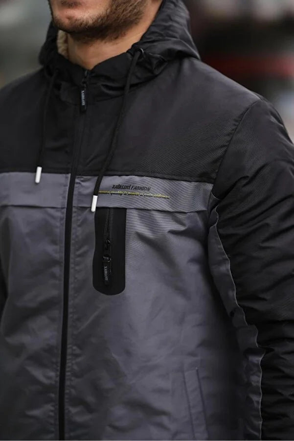 Men's Winter Coat with Fur Inside, Water and Cold Proof