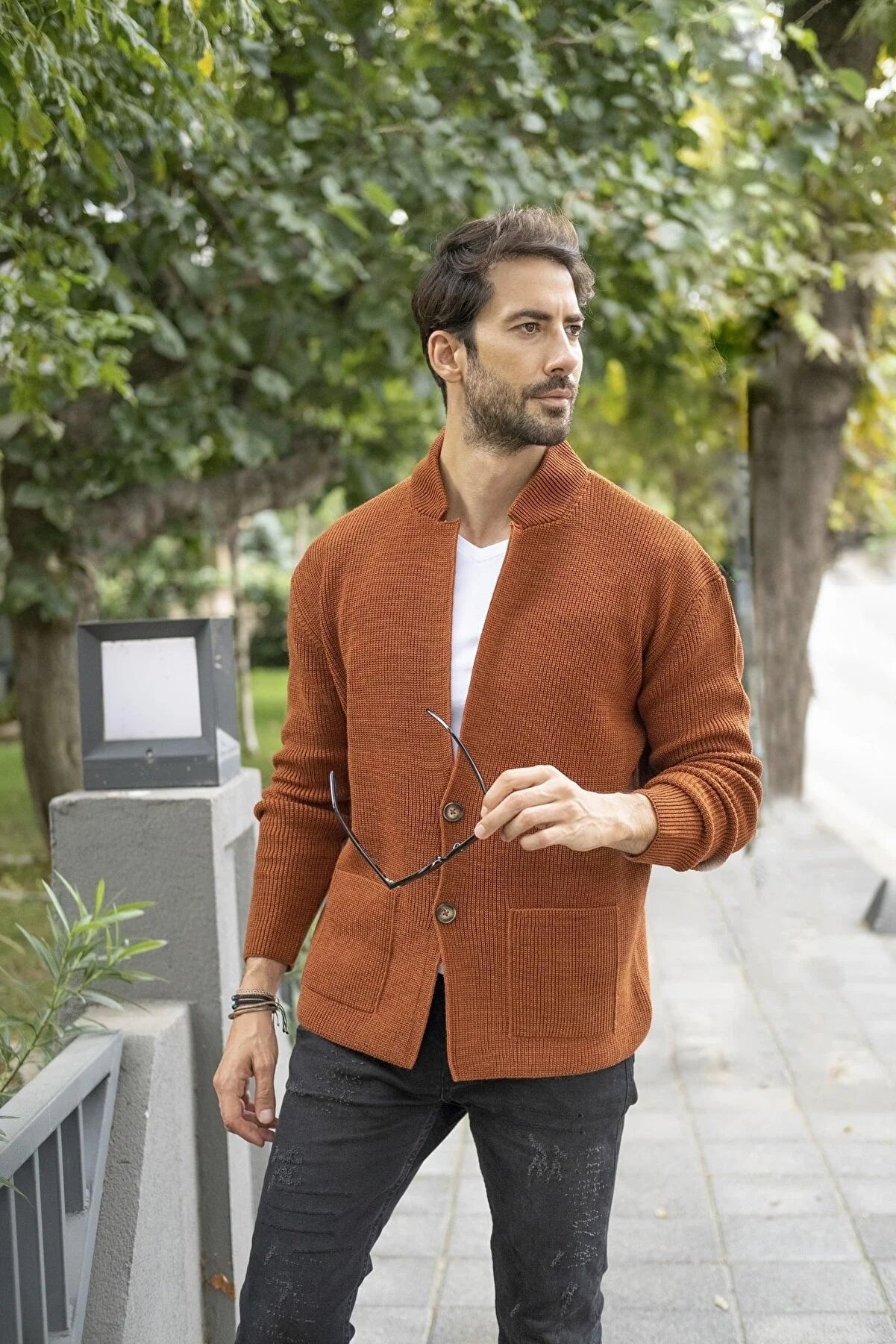 Men's Regular Fit Knitwear Cardigan