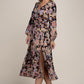 Paisley Print Shirred Waist A-line Dress