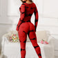 Scoop Neck Long Sleeve Active Jumpsuit