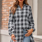 Plaid Tie Front Mini Shirt Dress