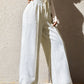 Honey Drawstring Elastic Waist Wide Leg Pants