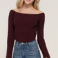 Long Flare Sleeve Off Shoulder Sweater