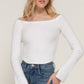 Long Flare Sleeve Off Shoulder Sweater