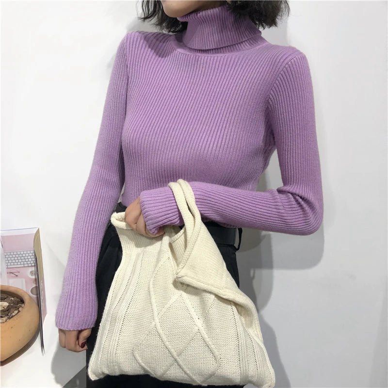 Turtleneck Women Korean Sweater