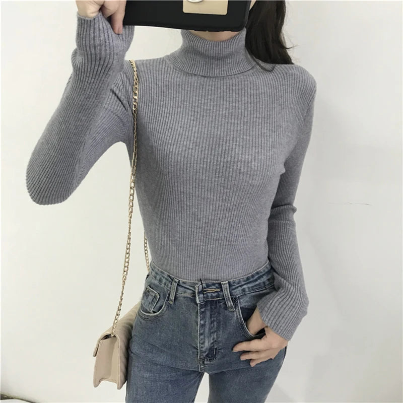 Turtleneck Women Korean Sweater