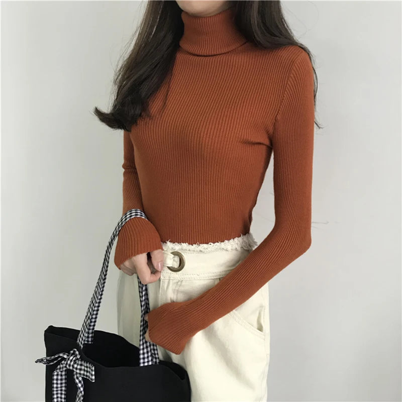 Turtleneck Women Korean Sweater