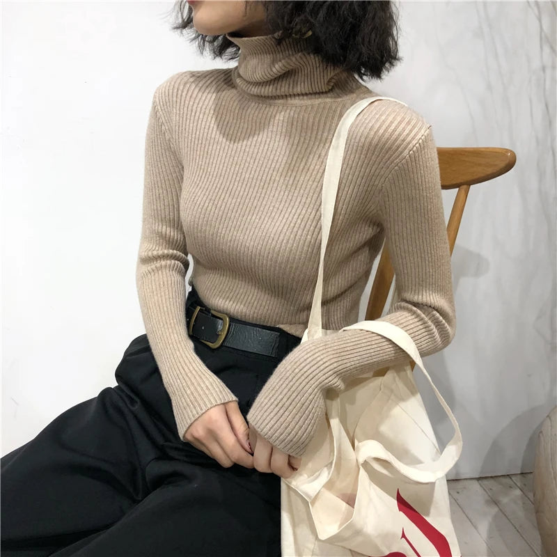 Turtleneck Women Korean Sweater