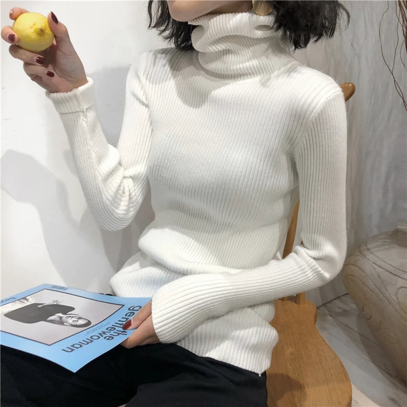 Turtleneck Women Korean Sweater