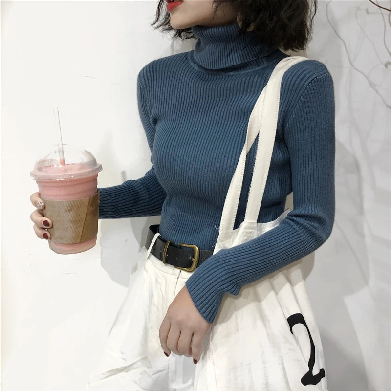 Turtleneck Women Korean Sweater