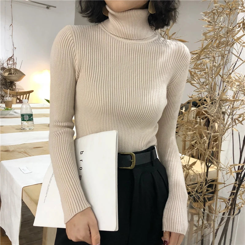 Turtleneck Women Korean Sweater