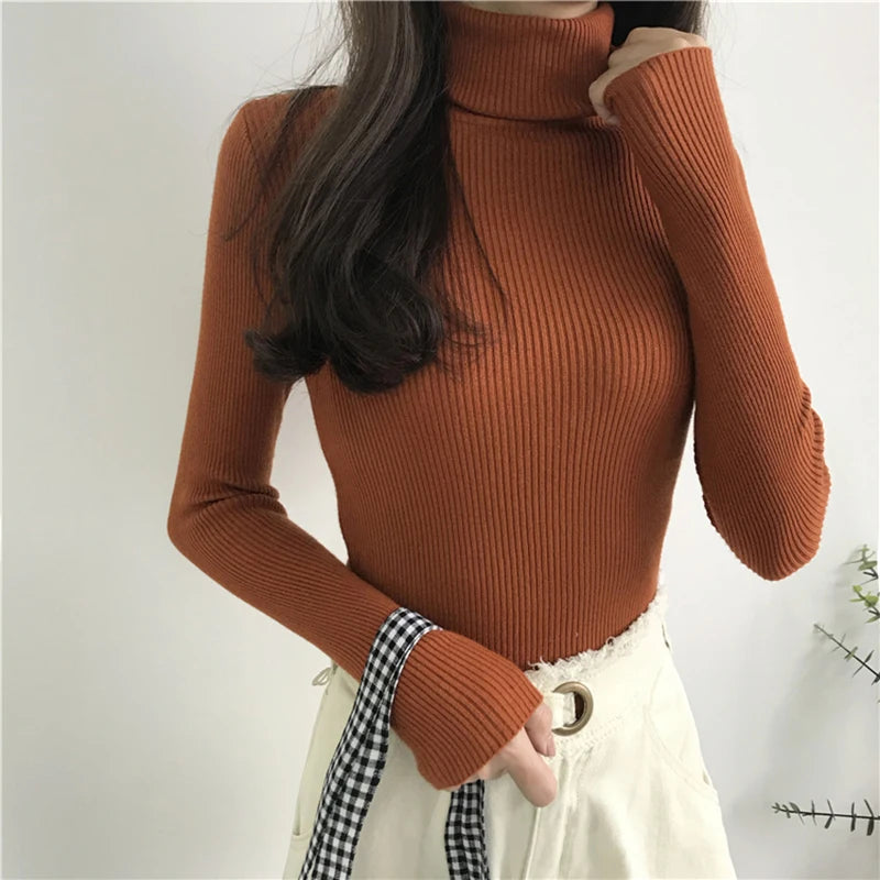 Turtleneck Women Korean Sweater