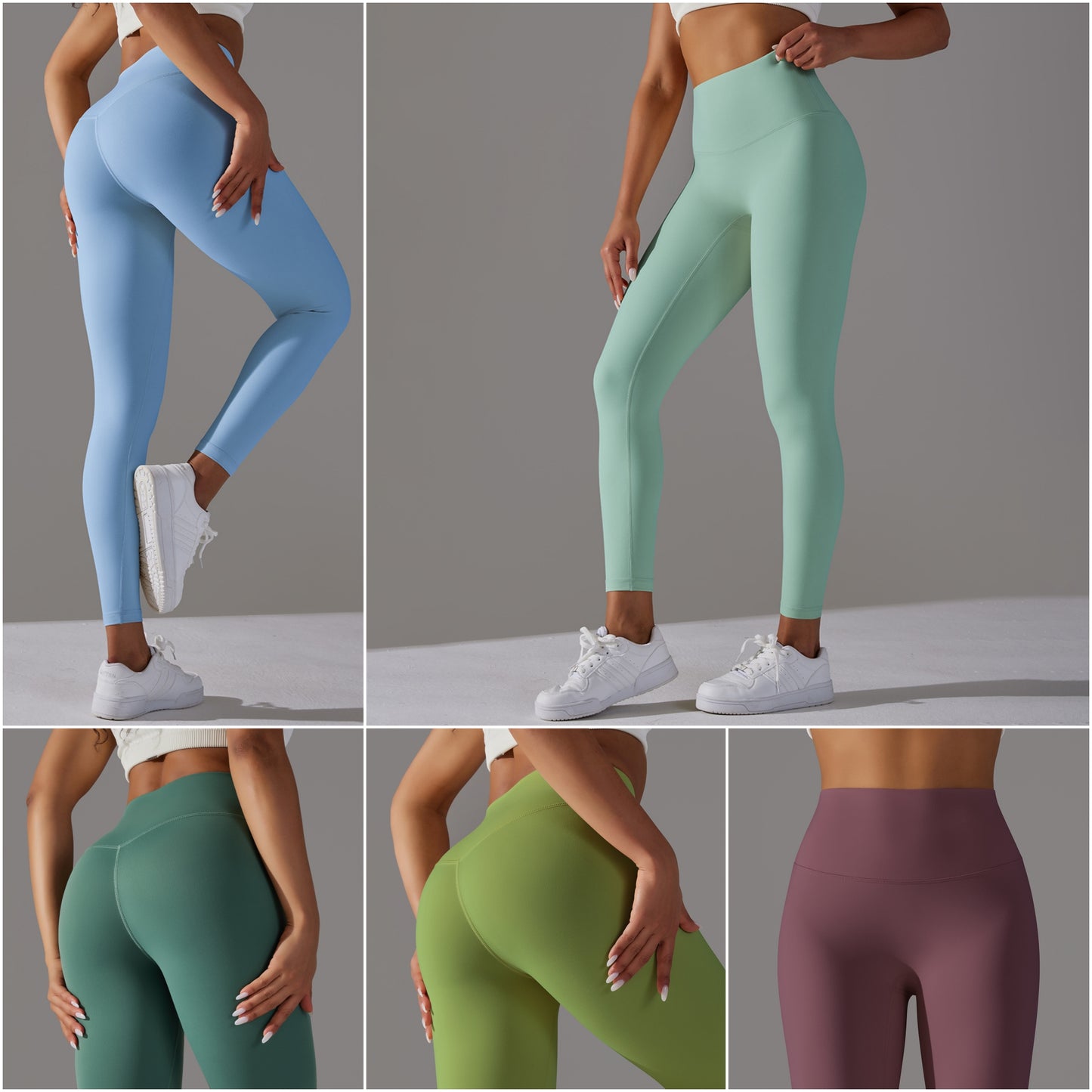 Sports Solid Color  Active Leggings