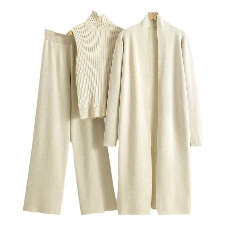 Sophisticated three-piece wool blend co-ord set