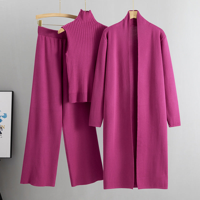 Sophisticated three-piece wool blend co-ord set