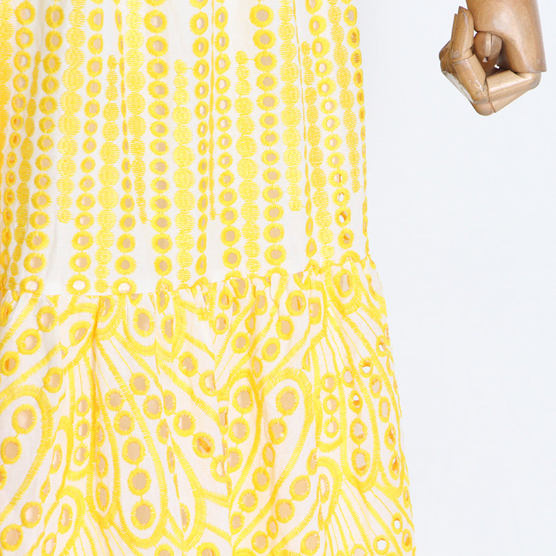 Elegant Lady Maxi Dress for Women Autumn Double Layer Lotus