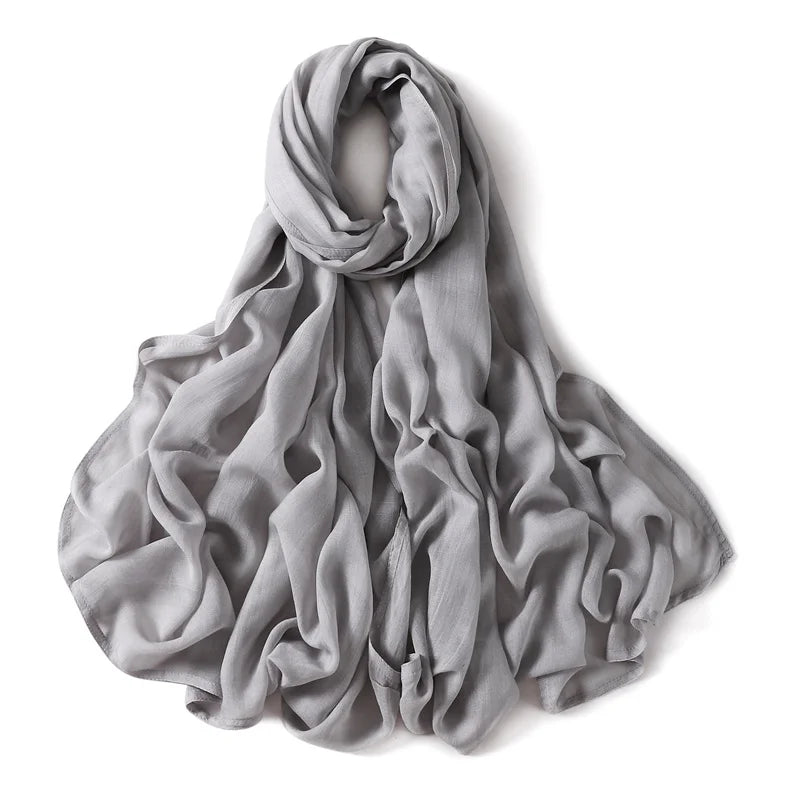 Solid Color Big Size Cotton Rayon Hijab Scarf