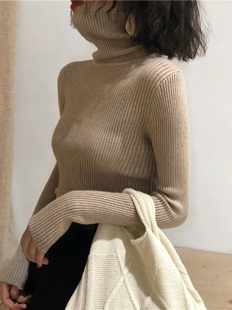 Turtleneck Women Korean Sweater