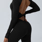 Twisted Backless Long Sleeve Jumpsuit