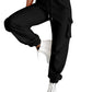 Black Drawstring Jogger Pants with Cargo Pockets