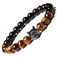 classic style round natural stone tiger eye beaded handmade unisex bracelets