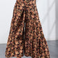 Printed Tie-Front Culottes
