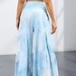 Printed Tie-Front Culottes