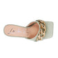 Mermaid Quilted Metal Chain Heeled Sandals