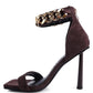 Last Sip Heeled Faux Suede Chain Strap Sandal
