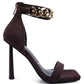 Last Sip Heeled Faux Suede Chain Strap Sandal