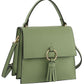 Fashion Ring Tassel Flap Crossbody Satchel