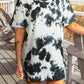 Tie-Dye Round Neck Short Sleeve Tunic Tee