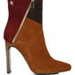 Ezar Patchwork Suede Ankle Boots