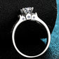 Lucky Charm Moissanite Rhodium-Plated Ring