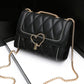 Heart Buckle PU Leather Crossbody Bag