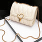 Heart Buckle PU Leather Crossbody Bag