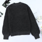 Waffle-Knit Drop Shoulder Button-Down Cardigan