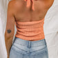 Smocked Halter Neck Top