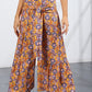 Printed Tie-Front Culottes