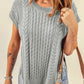 Cable-Knit Side Slit Sweater Vest