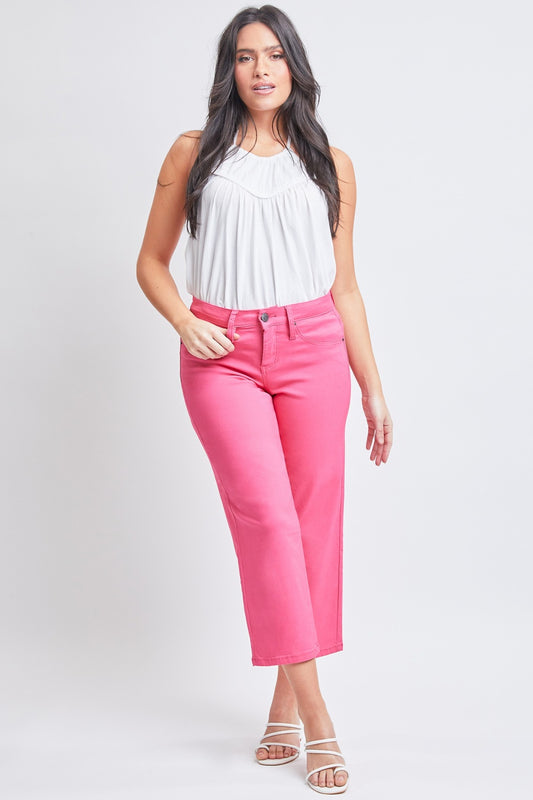 Full Size Mid-Rise Hyperstretch Cropped Straight Pants