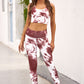 Tie-dye Crop Top and Leggings Set