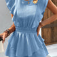 Textured Smocked Waist Layered Dress