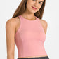 Crisscross Back Round Neck Yoga Tank