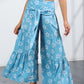 Printed Tie-Front Culottes
