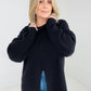 Mara Mockneck Front Slit Sweater