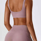 Square Neck Cropped Sports Tank Top