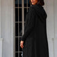 Cable-Knit Open Front Hooded Cardigan