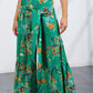 Printed Tie-Front Culottes