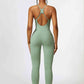 Open Back Spaghetti Strap Sports Jumpsuit